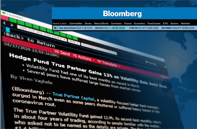 Bloomberg: The True Partner Volatility Fund gained 12.9% - Ralph van Put